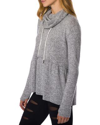 Steve Madden Drape Hood Pullover Grey