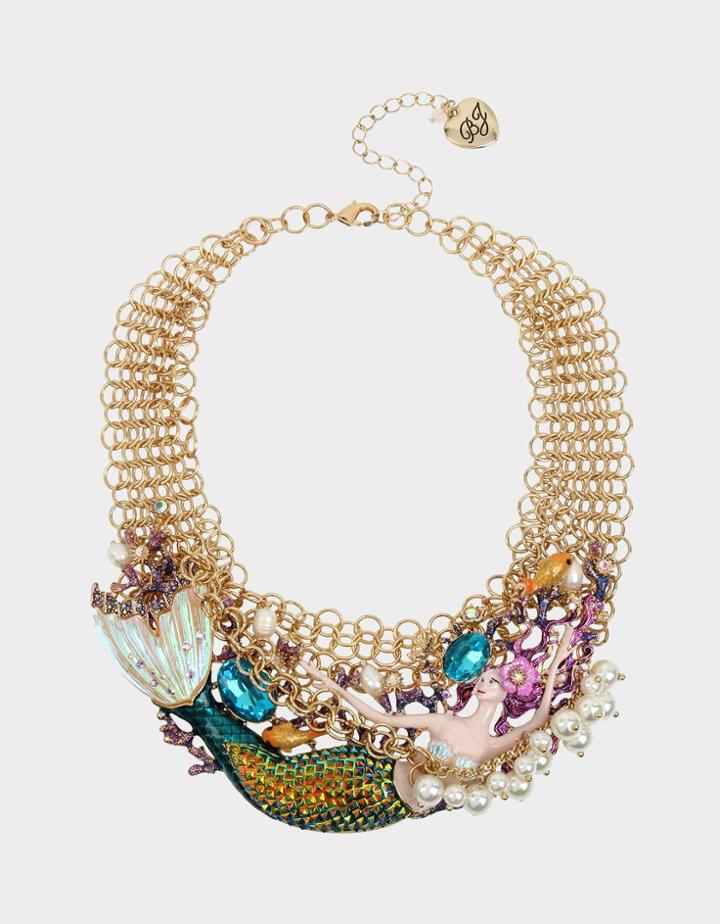 Betseyjohnson Festival Mermaid Statement Necklace Multi