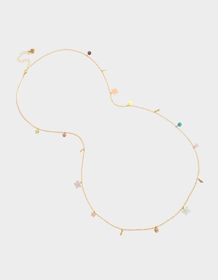 Betseyjohnson Gummy Butterfly Station Necklace Pastel Multi