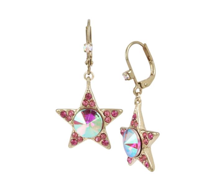 Betseyjohnson Magical Creatures Star Earrings Pink