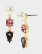 Betseyjohnson Bling Thing Stone Front Back Earrings Pink