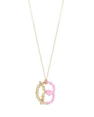 Steve Madden Sweet Shop Pretzel Pendant Pink