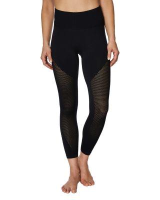 Steve Madden Open Hole Mesh Seamless Legging Black