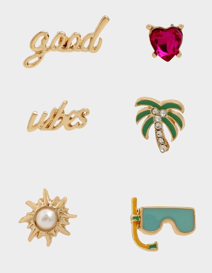Betseyjohnson Catch The Wave Stud Set Multi