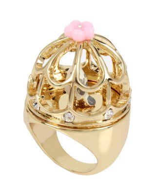 Steve Madden Marie Antoinette Bird Cage Ring Multi