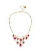 Steve Madden Breaking Hearts Shaky Necklace Pink