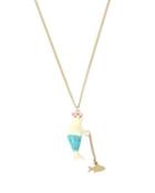 Steve Madden Crabby Couture Purmaid Pendant Blue