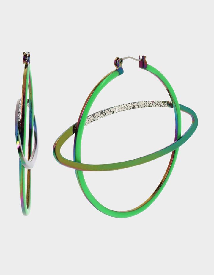 Betseyjohnson Star Power Saturn Hoops Multi