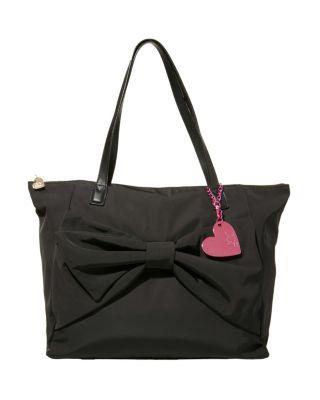 Steve Madden Active Betsey Nylon Bow Tote Black