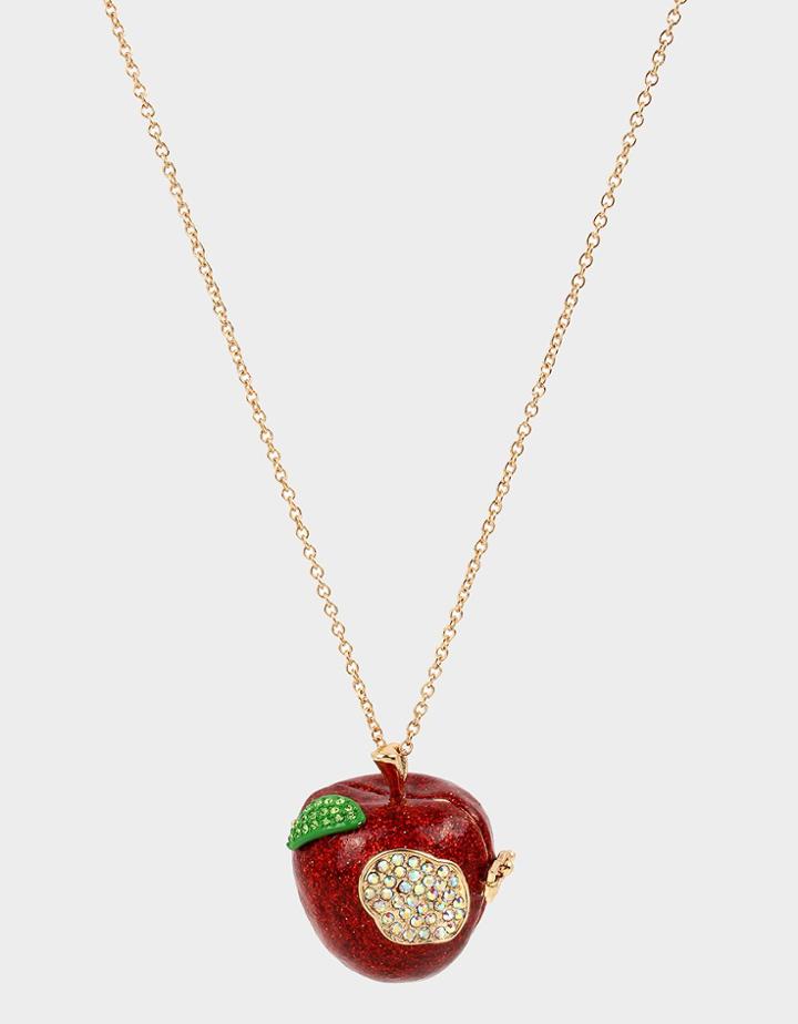Betseyjohnson Back To School Apple Pendant Red