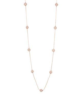 Steve Madden Marie Antoinette Fireball Long Necklace Crystal