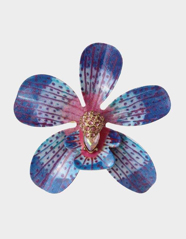 Betseyjohnson Welcome To The Jungle Orchid Ring Blue