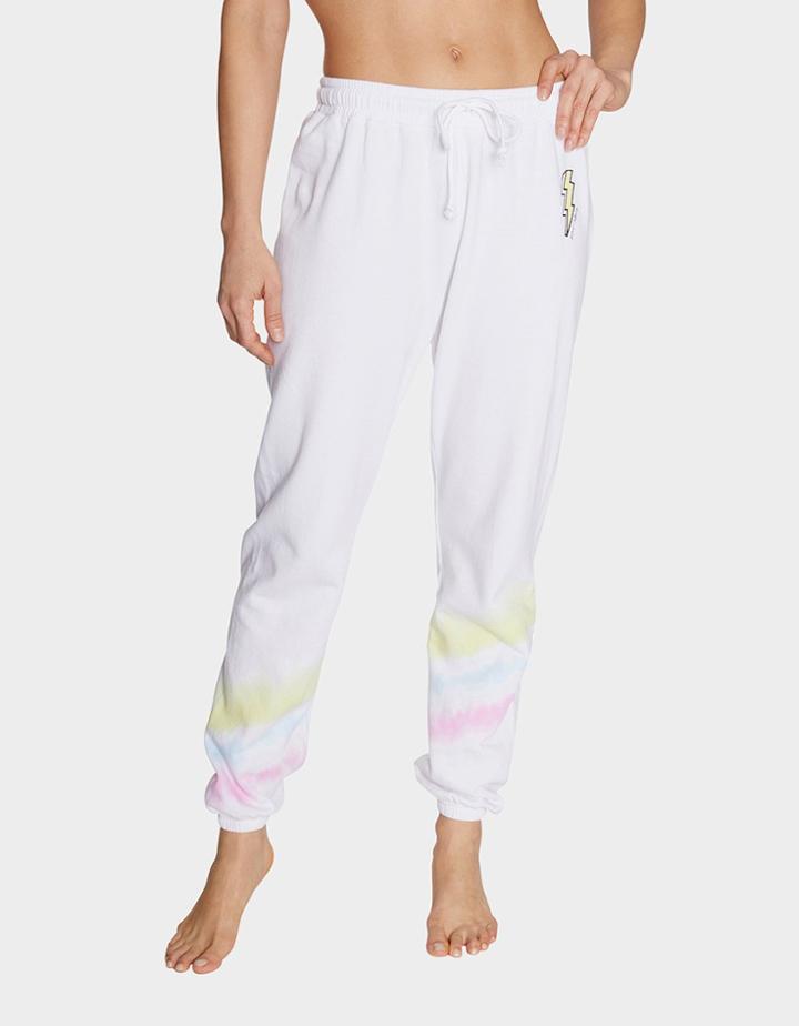 Betseyjohnson Angled Tie Dye Sweatpant White