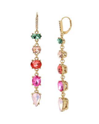 Steve Madden Marie Antoinette Multi Stone Linear Earring Multi