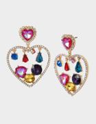 Betseyjohnson Pop Heart Stone Earrings Multi