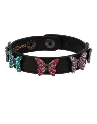 Steve Madden Lovin Leather Butterfly Bracelet Multi