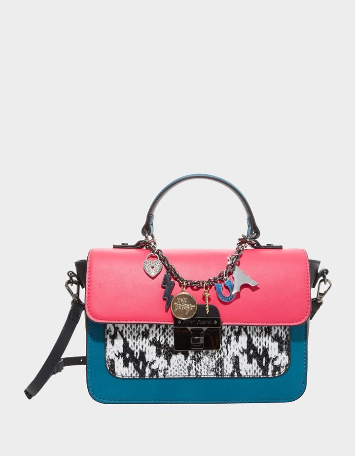 Betseyjohnson Charmed Again Crossbody Black/white