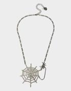 Betseyjohnson Glampire Web Statement Necklace Crystal