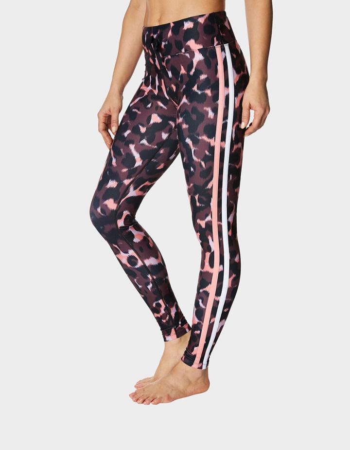 Betseyjohnson Colorblock Side Stripe Ankle Legging Wine