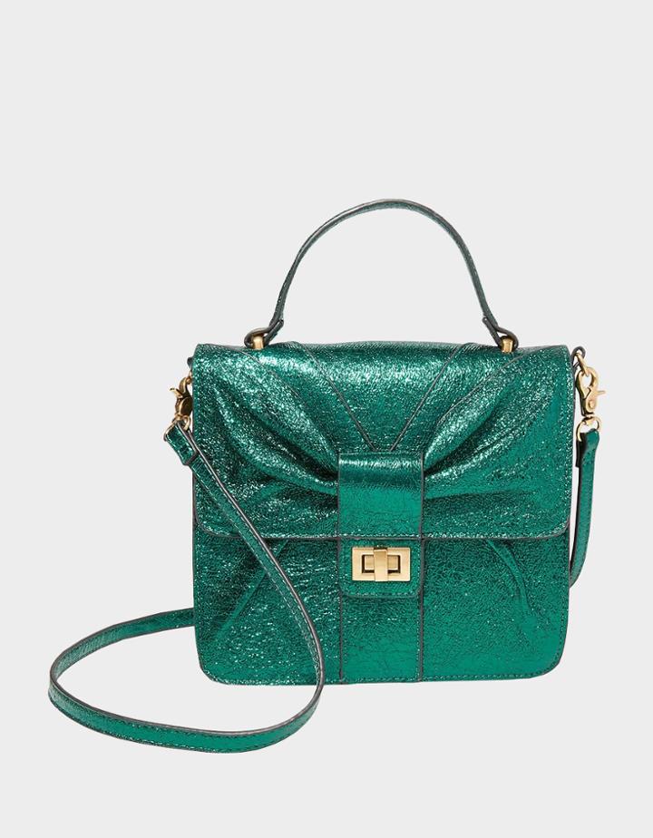 Betseyjohnson Bowtastic Top Handle Crossbody Green