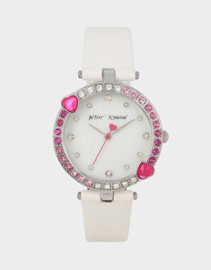 Betseyjohnson Sweethearts Forever White Watch White