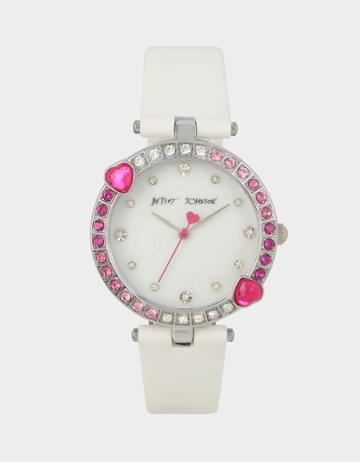 Betseyjohnson Sweethearts Forever White Watch White