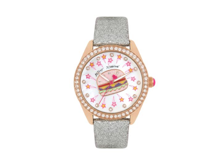 Betseyjohnson Diner Time Burgertastic Watch Gold
