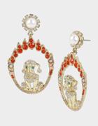 Betseyjohnson Magical Show Dog Earrings Orange