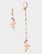 Betseyjohnson Holiday Whimsy Flamingo Linear Earrings Pink