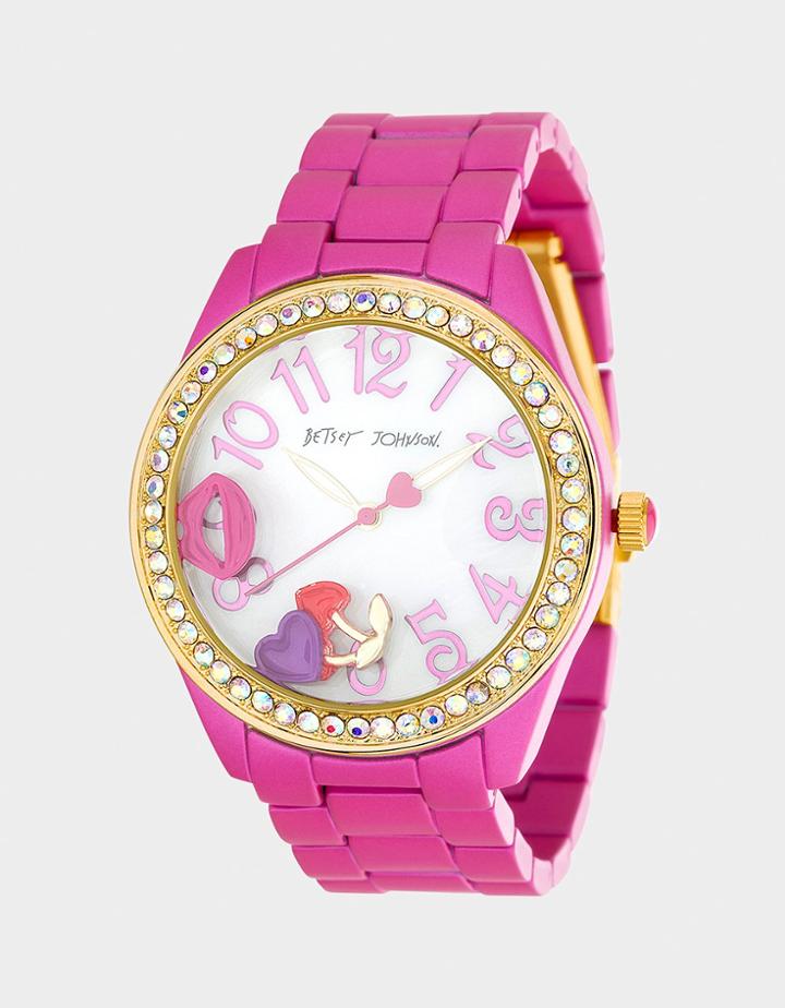 Betseyjohnson Betsey Time Love Watch Pink
