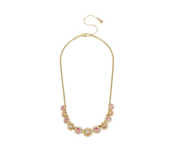 Betseyjohnson Betsey Blue Tickled Pink Slider Necklace Pink