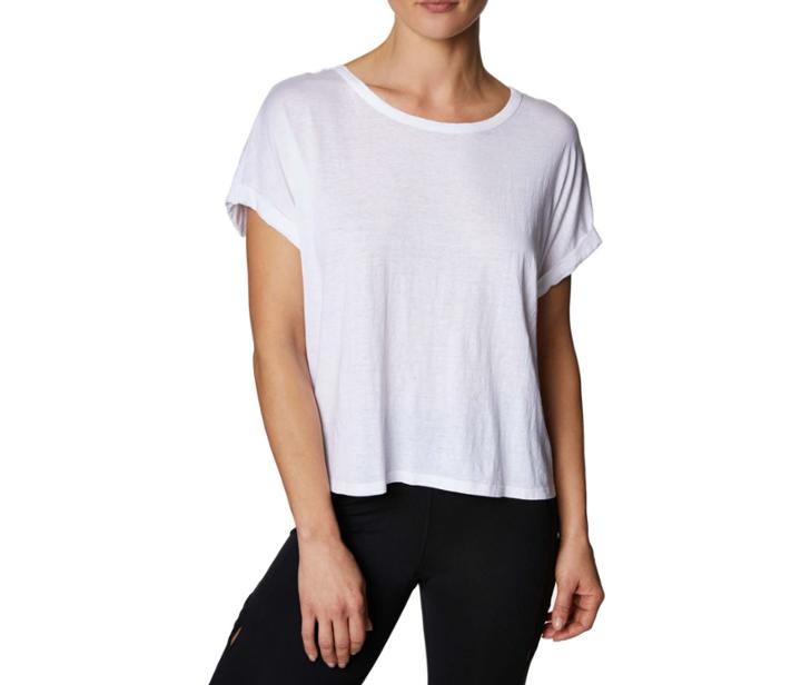 Betseyjohnson Lattice Back Cropped Tee White
