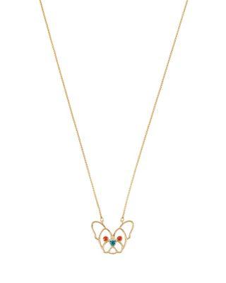 Steve Madden Critter Cz Dog Pendant Gold