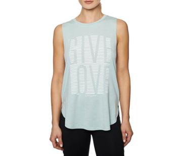 Betseyjohnson Give Love Stripe High Low Muscle Tee Seafoam Suede