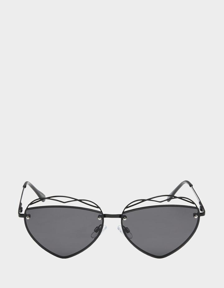Betseyjohnson You Stole My Heart Sunglasses Black