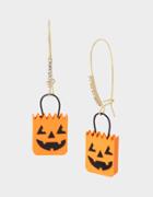 Betseyjohnson Just Treats Pumpkin Bag Earrings Orange