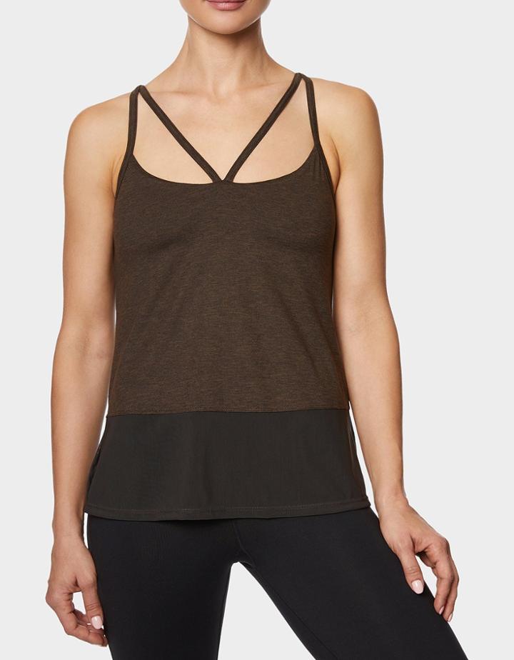 Betseyjohnson Double Strap Tank With Inner Bra Moss Multi