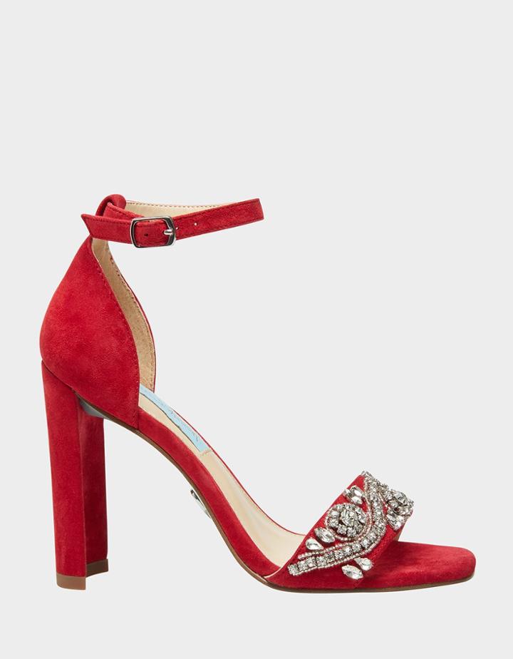 Betseyjohnson Sb-dany Red Suede