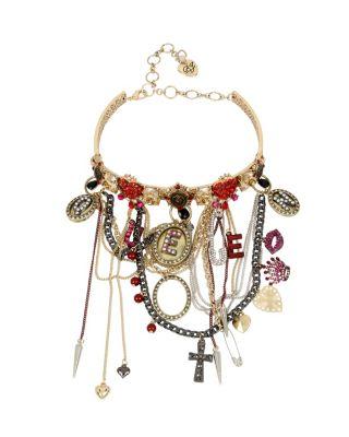 Steve Madden In Love Multi Row Statement Choker Pink