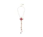 Betseyjohnson Opulent Floral Y Necklace Pink
