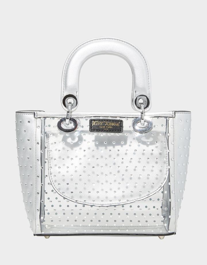 Betseyjohnson Take Me To The Prom Top Handle Bag Silver