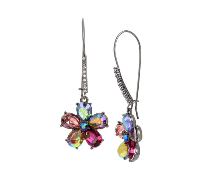 Betseyjohnson Fairytale Dreams Flower Hook Earrings Multi