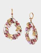 Betseyjohnson Spring In The Air Stone Wreath Earrings Purple