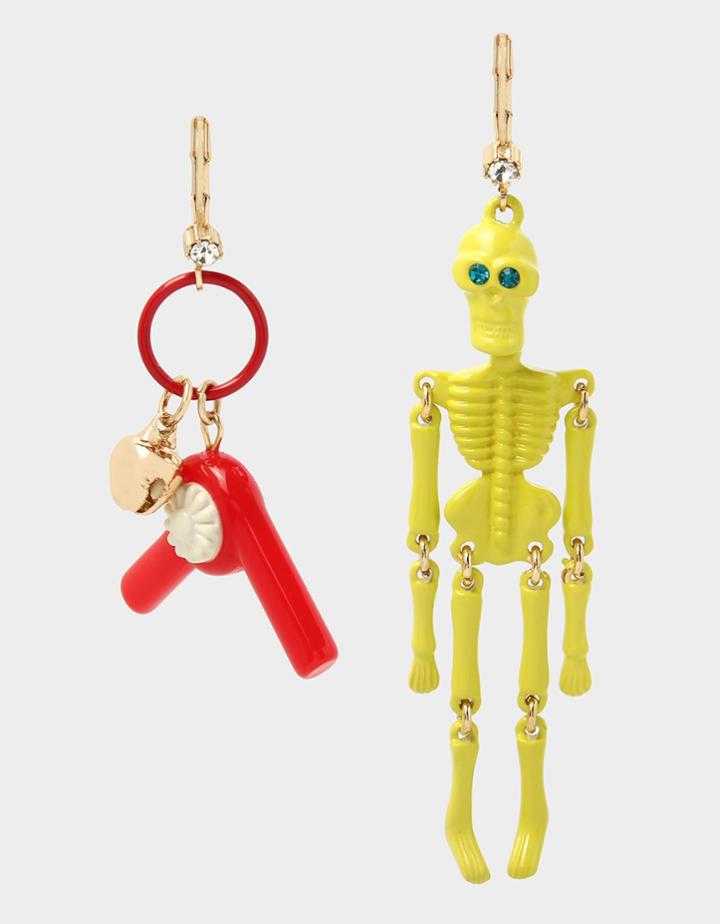 Betseyjohnson Nostalgic Pop Mismatch Earrings Multi