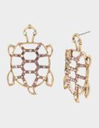 Betseyjohnson Surfmaid Turtle Openwork Earrings Pink