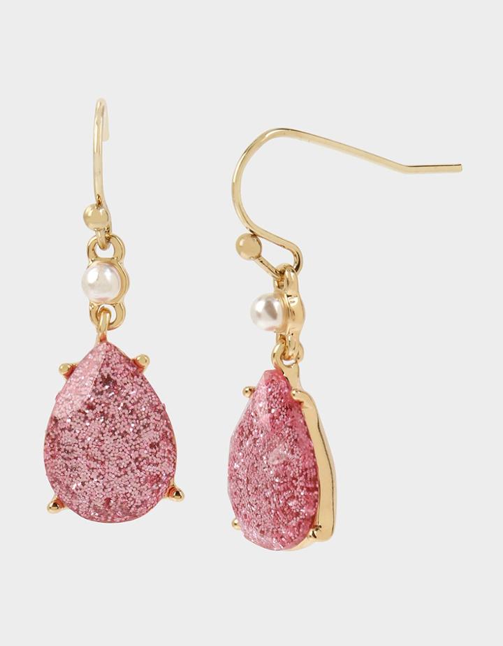 Betseyjohnson Bling Thing Teardrop Earrings Pink