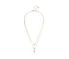 Betseyjohnson Betsey Blue Love Letters Gold Double Pendant Gold