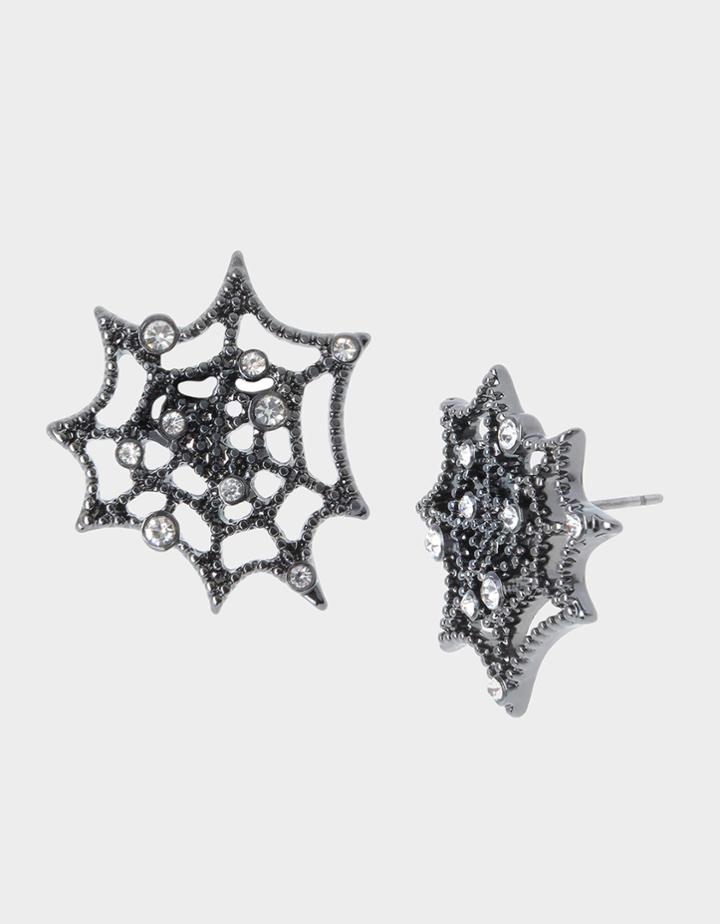Betseyjohnson Glampire Web Studs Crystal