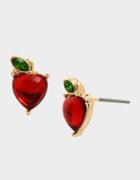 Betseyjohnson Forbidden Fruit Apple Studs Red