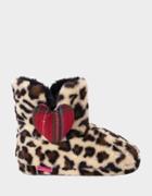 Betseyjohnson Cozy Heart Bootie Leopard